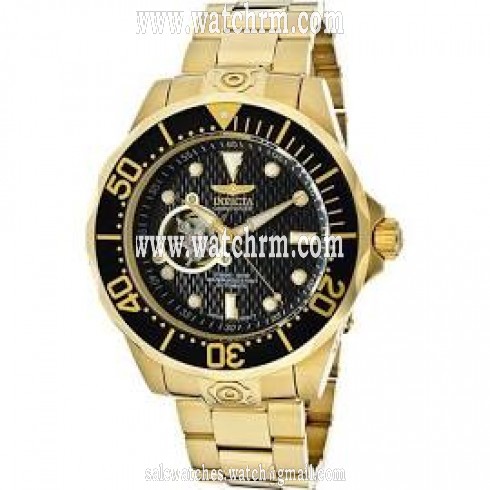 Invicta Grand Diver Automatic Black Dial Black Ion-plated Men's Watch  13709