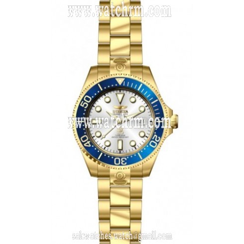 Invicta Grand Diver Automatic Silver Dial 18kt Gold Ion-plated 15845