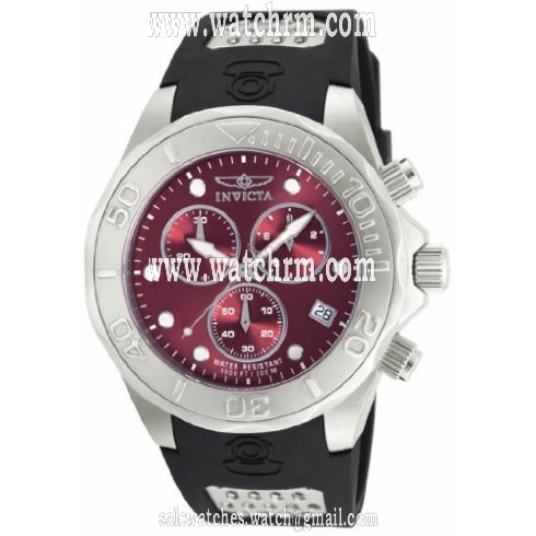 Invicta Grand Diver Chronograph Purple Dial Black Rubber Men's Watch 11465