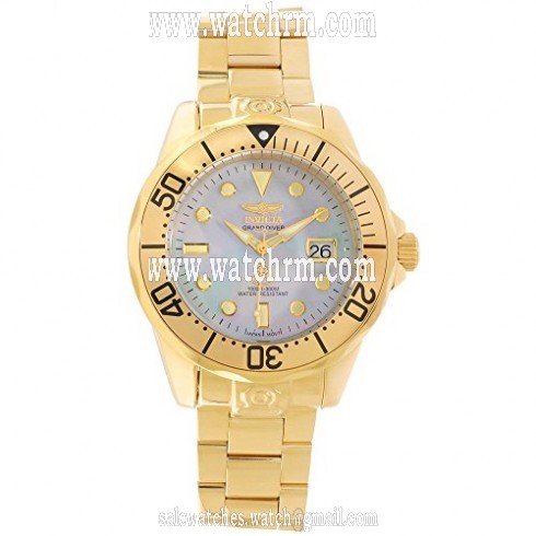 Invicta Grand Diver Mother of Pearl Gold-plated Men's Watch 16033
