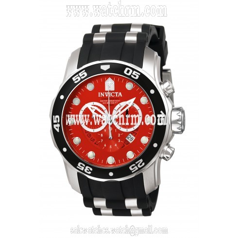 Invicta Grand Diver Red Dial Swiss Chronograph Quartz Ladies Watch 6979