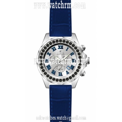 Invicta Grand Diver Silver Dial Blue Leather Men's Watch 14923