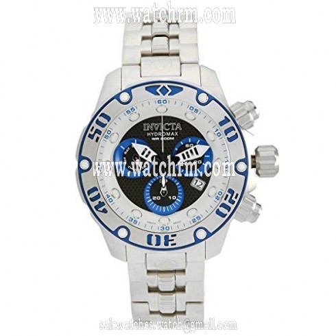 Invicta Hydromax Chronograph Black and Silver Dial Stainless Steel Men's Watch 19013