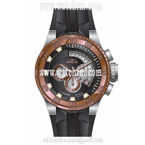 Invicta I Force Chronograph Black Dial Black Polyurethane Men's Watch 16924