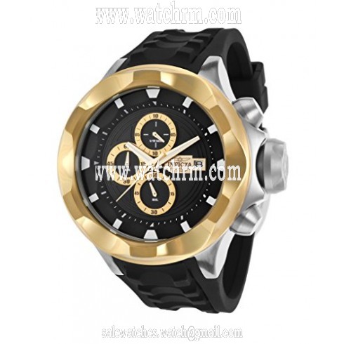 Invicta I Force Chronograph Black Dial Black Silicone Men's Watch 16897