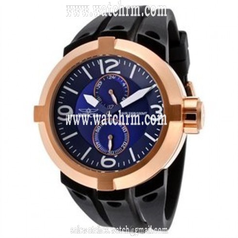 Invicta I-Force Blue Dial Gold-plated Black Rubber Men's Watch 14182