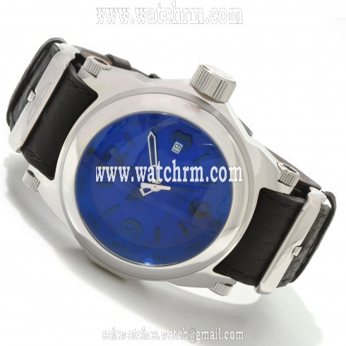 Invicta I-Force Blue Dial Stainless Steel Black Leather Men's Watch 10510