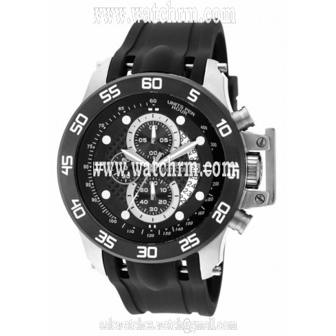 Invicta I-Force Chronograph Black Carbon Fiber Dial Black Polyurethane Men's Watch 19251