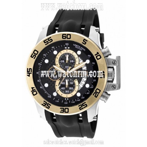 Invicta I-Force Chronograph Black Carbon Fiber Dial Black Polyurethane Men's Watch 19253