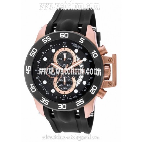 Invicta I-Force Chronograph Black Carbon Fiber Dial Black Polyurethane Men's Watch 19254