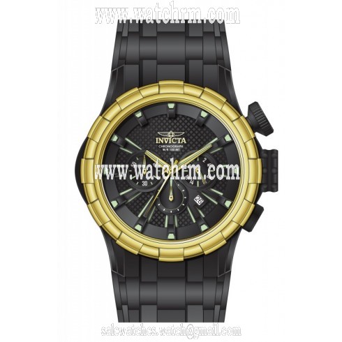 Invicta I-Force Chronograph Black Dial Black Polyurethane Men's Watch 16976