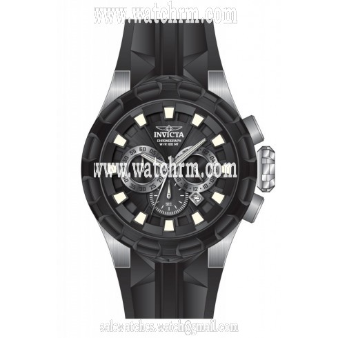 Invicta I-Force Chronograph Black Dial Black Silicone Men's Watch 16918