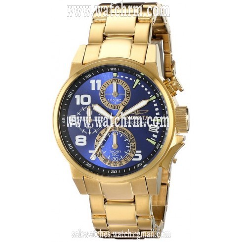 Invicta I-Force Chronograph Blue Dial Gold-plated Men's Watch 17418