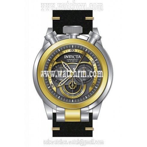 Invicta I-Force Chronograph Grey Dial Black Leather Men's Watch 18767