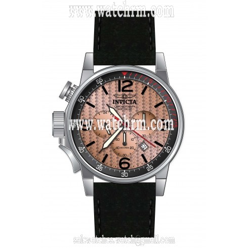Invicta I-Force Chronograph Rose Dial Black Leather Men's Watch 20134