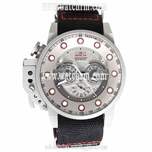 Invicta I-Force Chronograph Silver Dial Black Nylon Men's Watch 18695