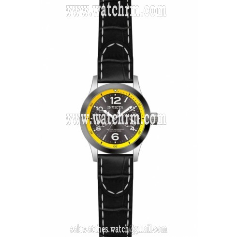 Invicta I-Force Grey Dial Stainless Steel Black Leather Band Ladies Watch 14143