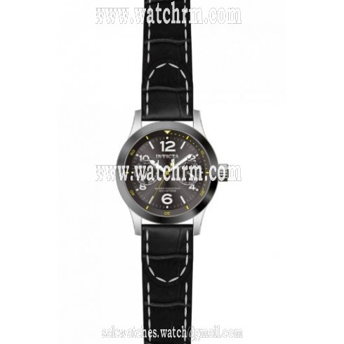 Invicta I-Force Grey Dial Stainless Steel Black Leather Band Ladies Watch 14144