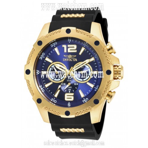 Invicta I-Force Multi-Function Blue Dial Black Polyurethane Men's Watch 19659