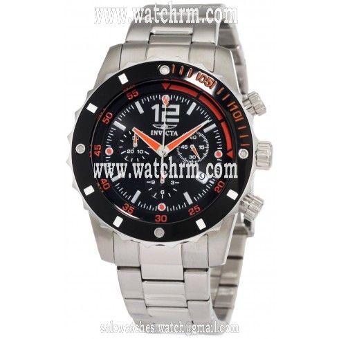 Invicta II Chronograph Black Dial Stainless Steel Men's Watch 1245