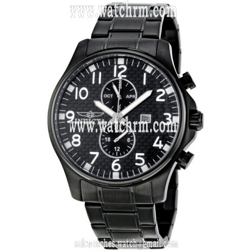Invicta II Collection Black Ion-Plated Stainless Steel Men's Watch 0383