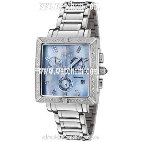 Invicta II Collection Chronograph Blue Mother of Pearl Dial Stainless Steel Ladies Watch 0451
