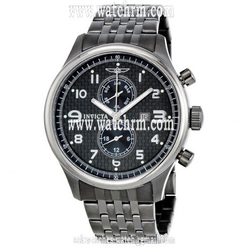 Invicta II Collection Dual Time Black Dial Watch 0368