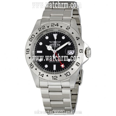 Invicta II Date Master GMT Black Dial Men's Watch 9401