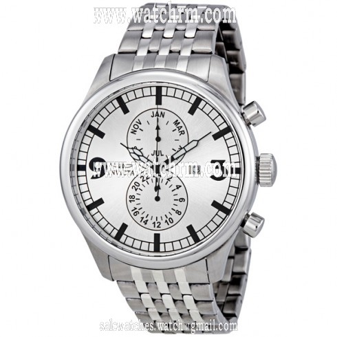 Invicta II Silver Dial Stainless Steel Multifunction Men's Watch 0366