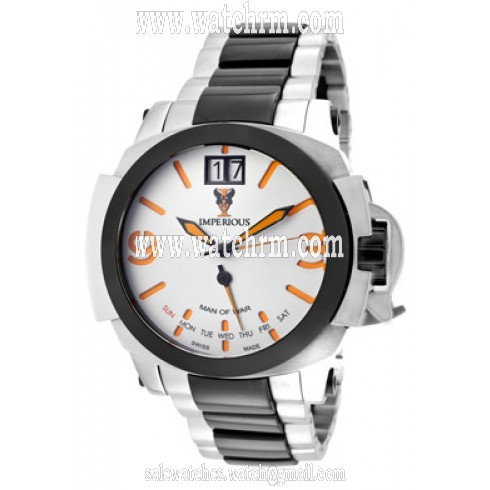 Invicta Imperious White Dial Stainless Steel and Ceramic Men's Watch IMP1051