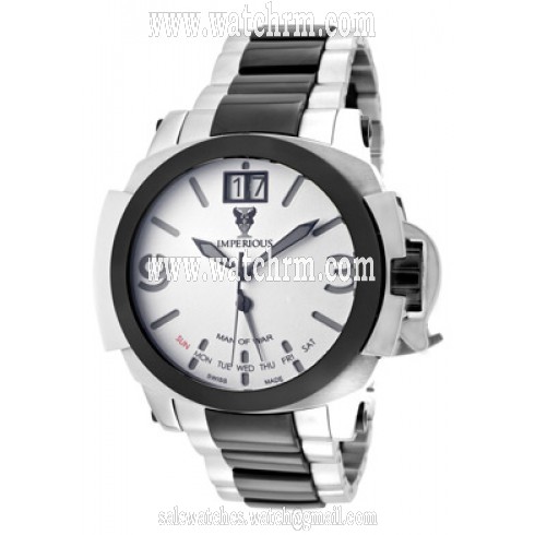 Invicta Imperious White Dial Stainless Steel and Ceramic Men's Watch IMP1052