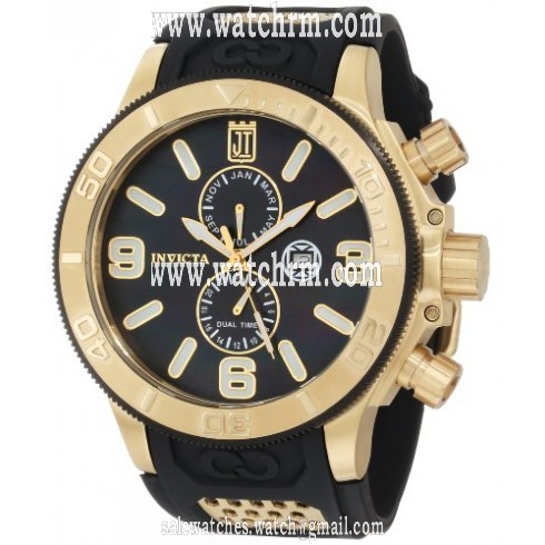 Invicta Jason Taylor Black Dial Black Polyurethane Men's Watch 13688
