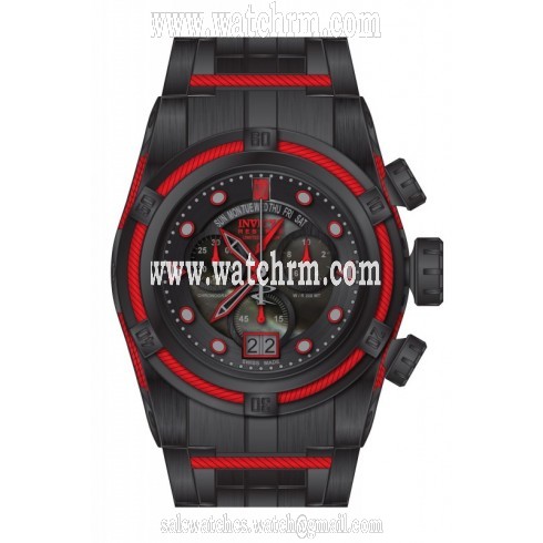 Invicta Jason Taylor Chronograph Black Dial Black Ion-plated Men's Watch 16001