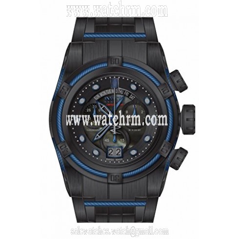 Invicta Jason Taylor Chronograph Black Dial Black Ion-plated Men's Watch 16002
