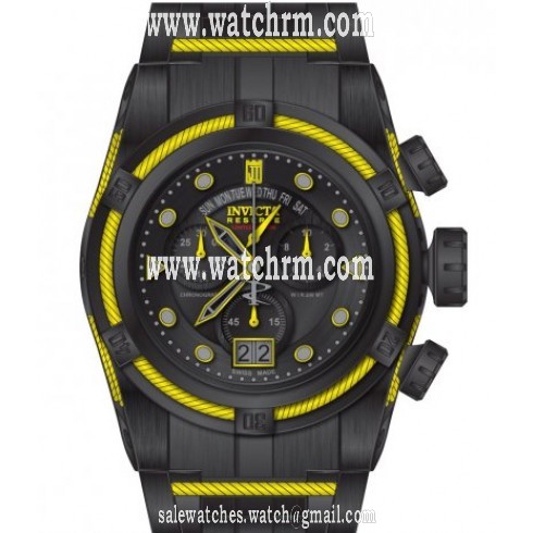 Invicta Jason Taylor Chronograph Black Dial Black Ion-plated Stainless Steel Men's Watch 14423