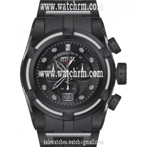 Invicta Jason Taylor Chronograph Black Dial Black Ion-plated Stainless Steel Men's Watch 14424