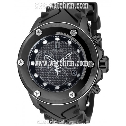 Invicta Jason Taylor Chronograph Black Dial Black Polyurethane Men's Watch 17824