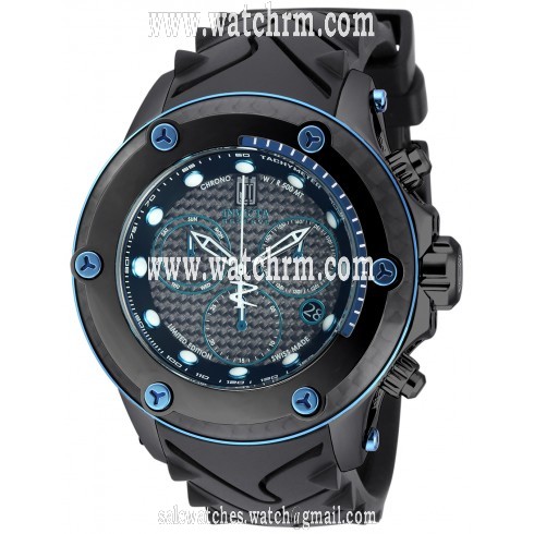 Invicta Jason Taylor Chronograph Black Dial Black Polyurethane Men's Watch 17825