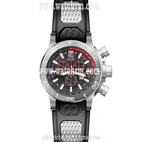 Invicta Jason Taylor Chronograph Black Dial Black Polyurethane Men's Watch 19575