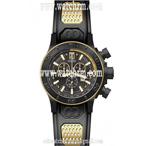 Invicta Jason Taylor Chronograph Black Dial Black Polyurethane Men's Watch 19577