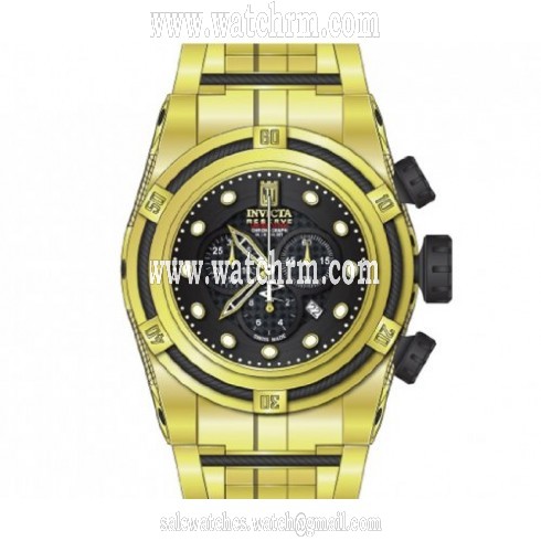 Invicta Jason Taylor Chronograph Black Dial Gold Ion-plated Men's Watch 14432