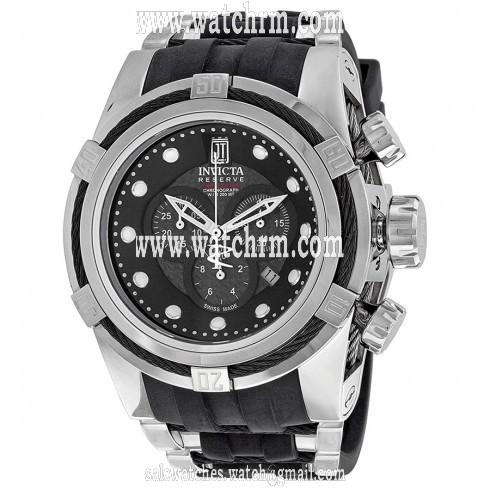 Invicta Jason Taylor Chronograph Black Dial Stainless Steel Men's Watch 12954