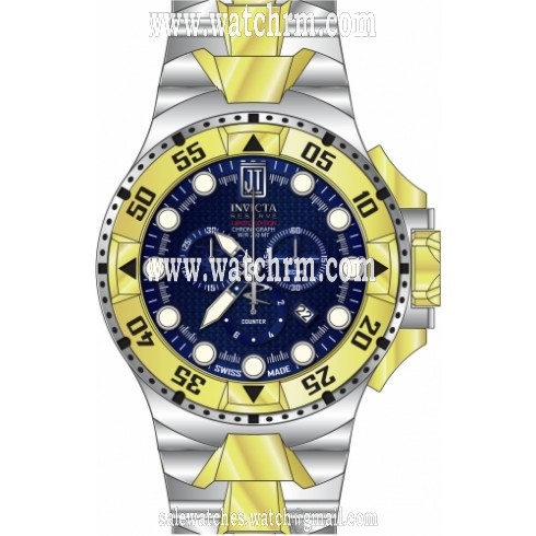 Invicta Jason Taylor Chronograph Blue Carbon Fiber Dial Two-tone Men's Watch 18335