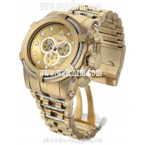 Invicta Jason Taylor Chronograph Gold Dial Gold-plated Men's Watch 17834