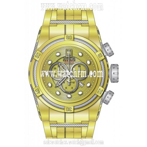 Invicta Jason Taylor Chronograph Gold Dial Yellow Gold-plated Men's Watch 16004