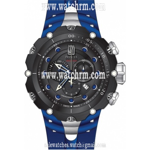 Invicta Jason Taylor Chronograph Grey Dial Blue Polyurethane Band Men's Watch 14420