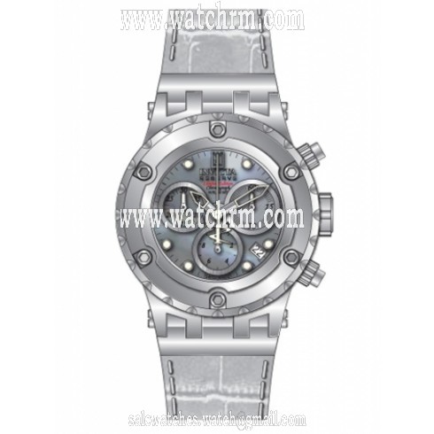Invicta Jason Taylor Chronograph Platinum Dial Rose Leather Ladies Watch 14607