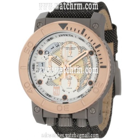 Invicta Jason Taylor Chronograph Silver Dial Rose Gold-Tone Titanium Men's Watch 13050