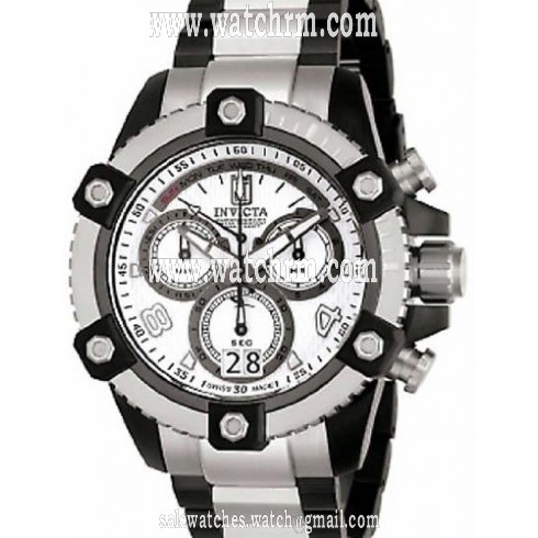 Invicta Jason Taylor Chronograph Silver Dial Two-tone Stainless Steel Men's Watch