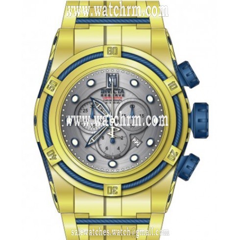 Invicta Jason Taylor Chronograph Silver-tone Dial Gold Ion-plated Stainless Steel Men's Watch 14426
